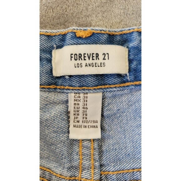 Women's Forever 21 Denim Cut Off Jeans Shortie Shorts - Picture 3 of 4